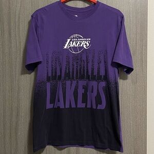 NBA Los Angeles Lakers Tee - Black Ombre Fade & Official NBA Apparel - Size XL